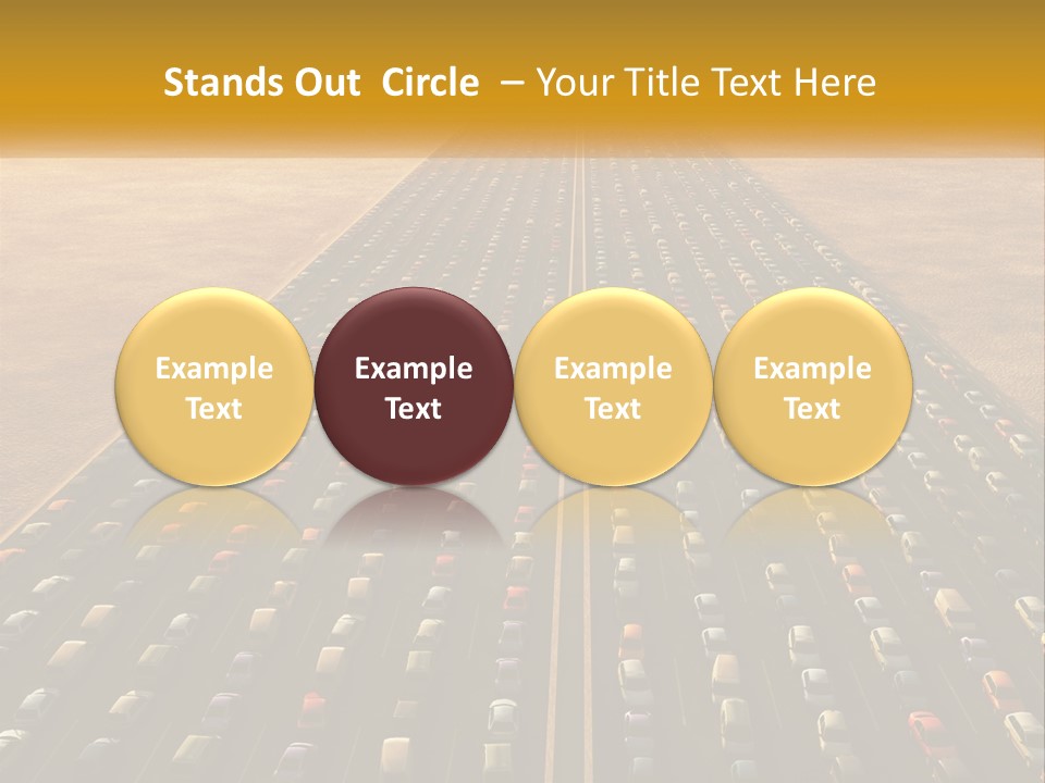 A Highway With A Lot Of Cars In The Middle Of It PowerPoint Template