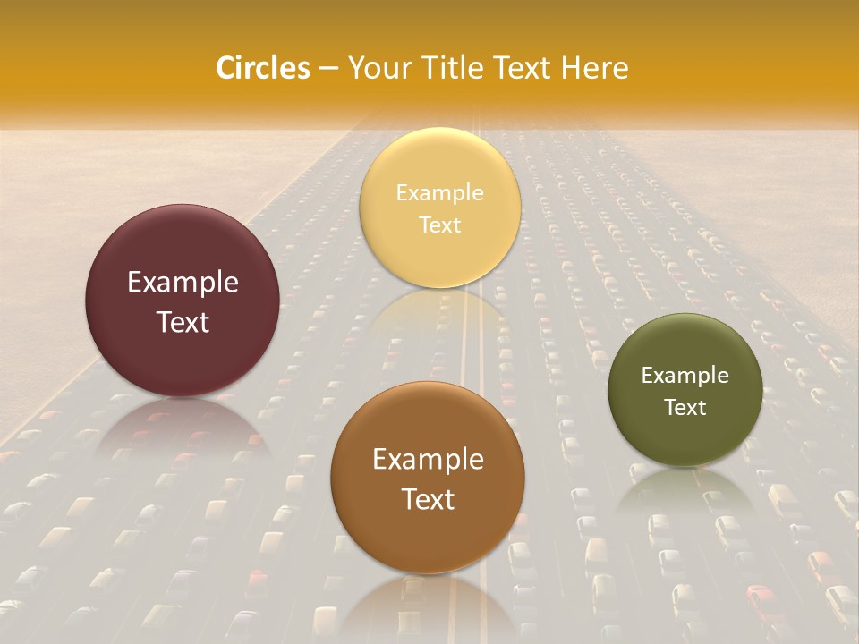 A Highway With A Lot Of Cars In The Middle Of It PowerPoint Template