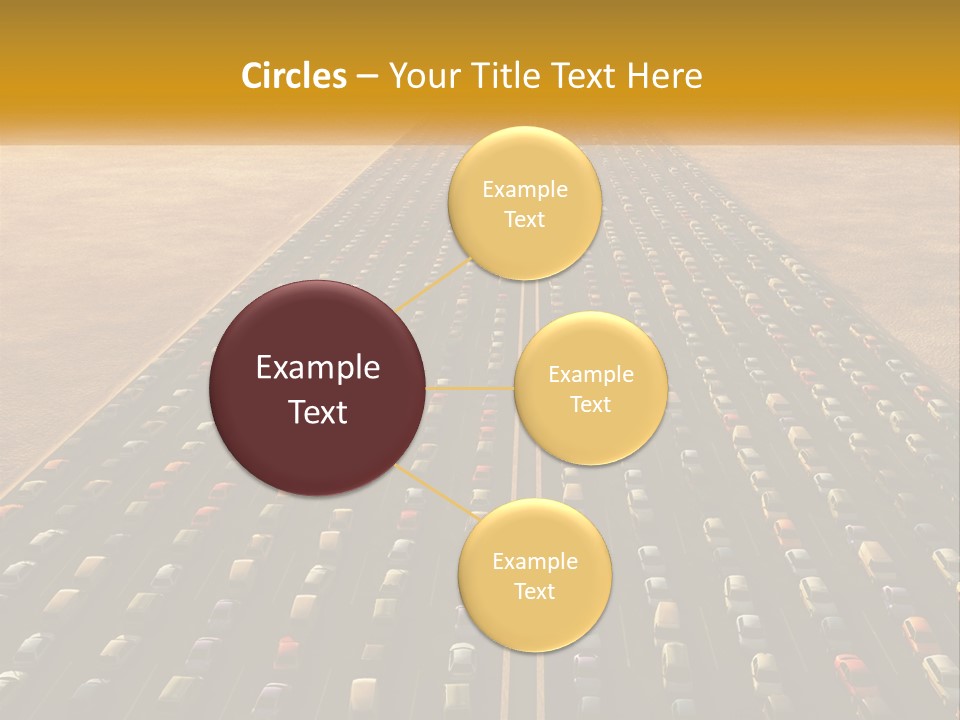 A Highway With A Lot Of Cars In The Middle Of It PowerPoint Template