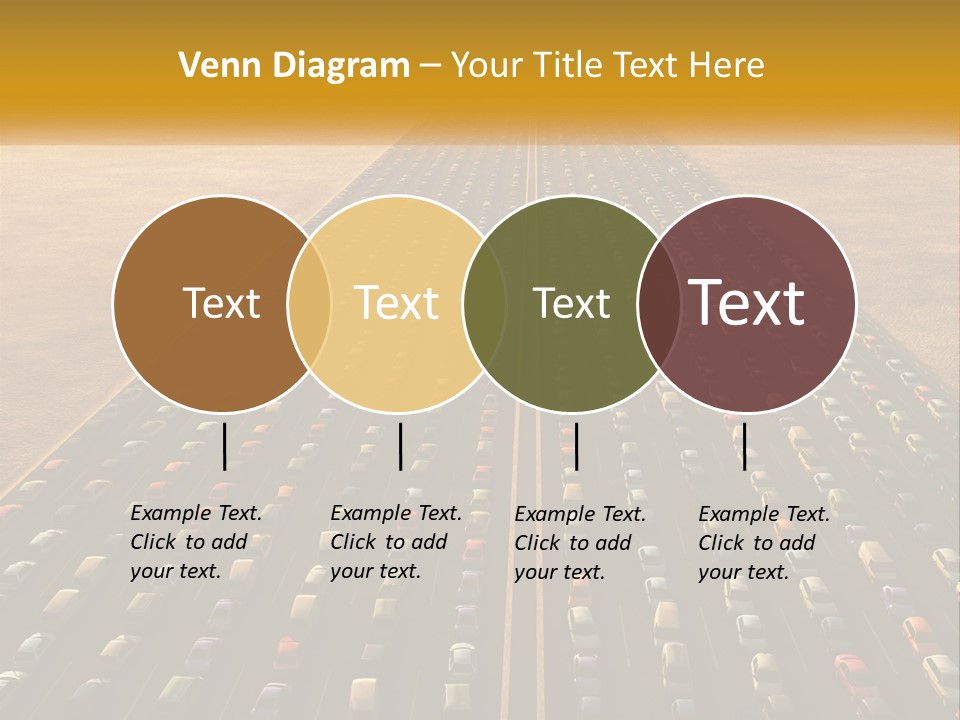 A Highway With A Lot Of Cars In The Middle Of It PowerPoint Template