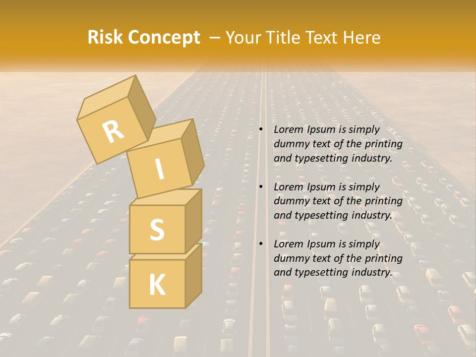 A Highway With A Lot Of Cars In The Middle Of It PowerPoint Template