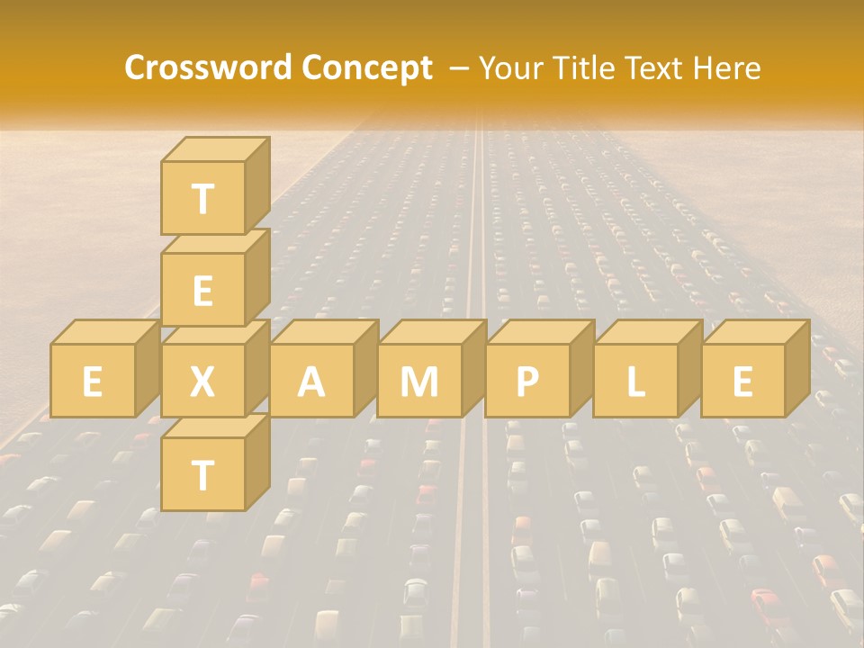 A Highway With A Lot Of Cars In The Middle Of It PowerPoint Template