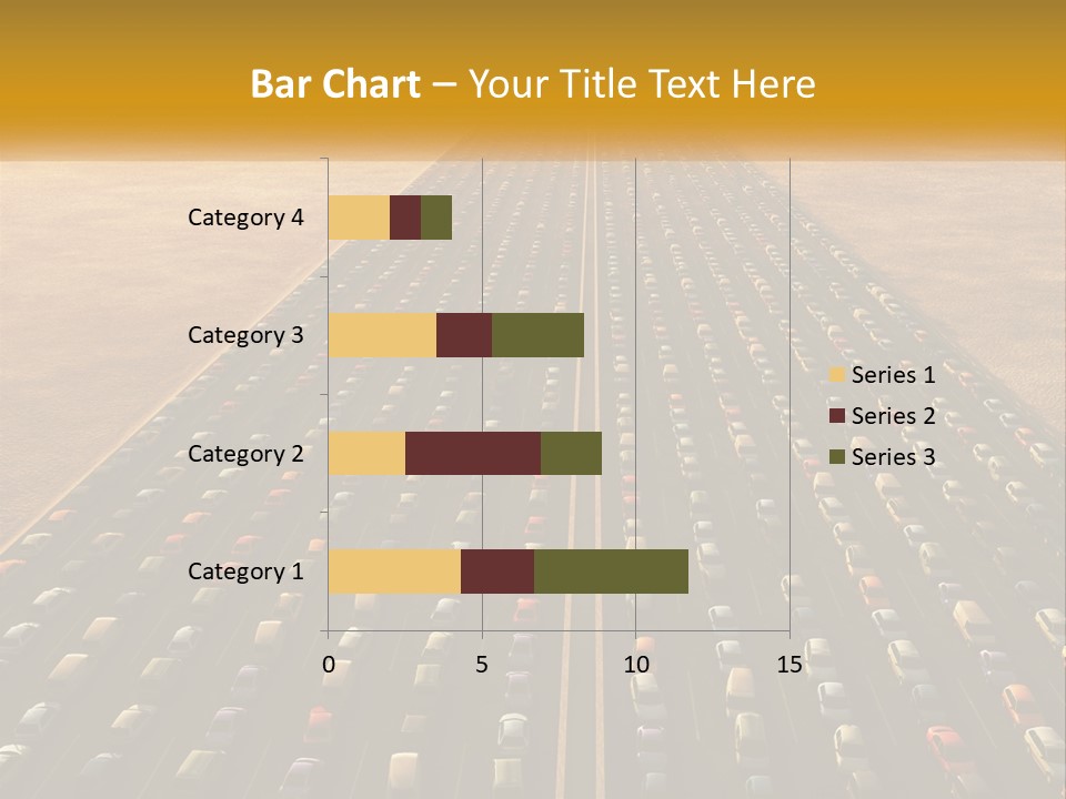 A Highway With A Lot Of Cars In The Middle Of It PowerPoint Template