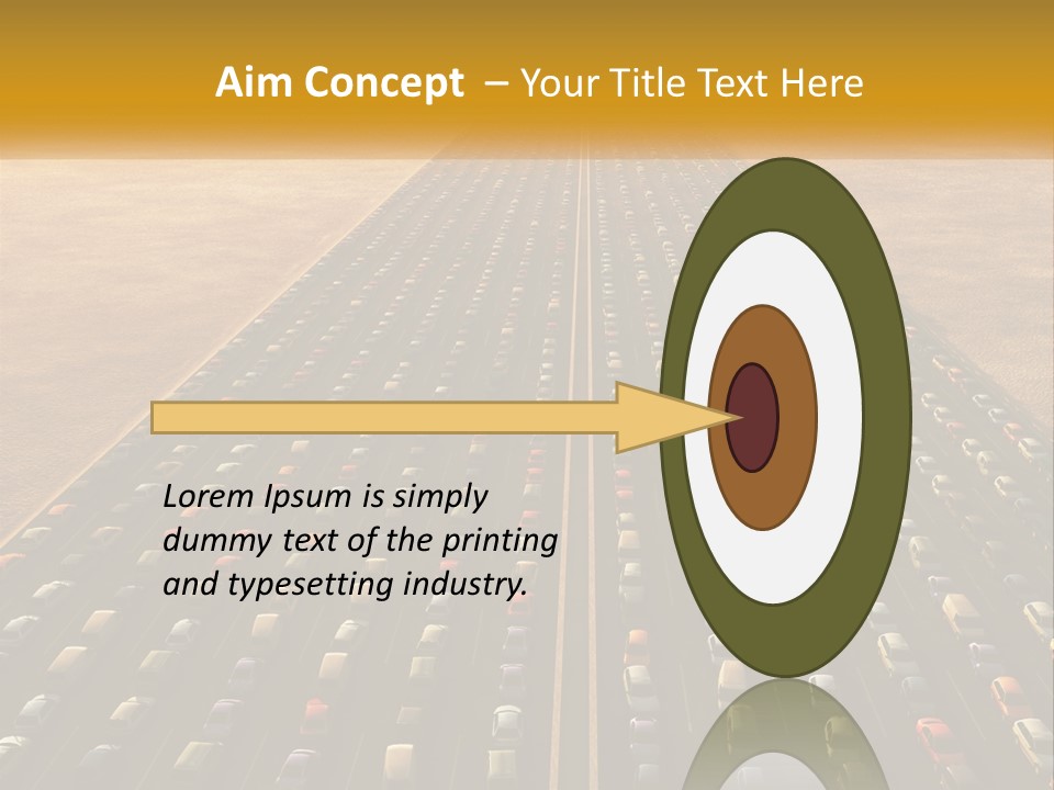 A Highway With A Lot Of Cars In The Middle Of It PowerPoint Template