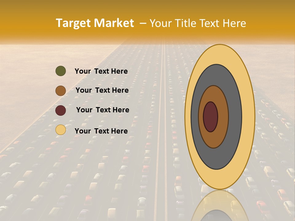 A Highway With A Lot Of Cars In The Middle Of It PowerPoint Template