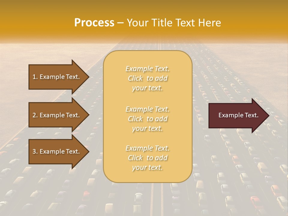 A Highway With A Lot Of Cars In The Middle Of It PowerPoint Template