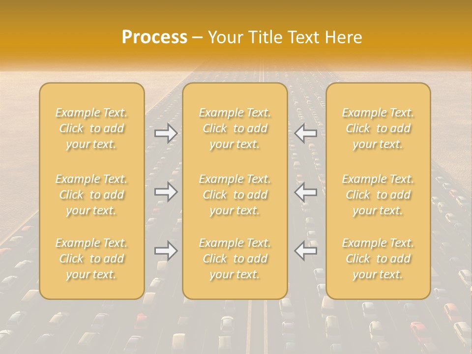A Highway With A Lot Of Cars In The Middle Of It PowerPoint Template
