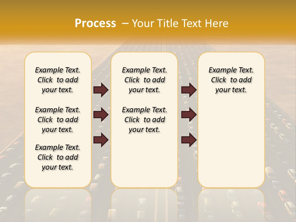 A Highway With A Lot Of Cars In The Middle Of It PowerPoint Template