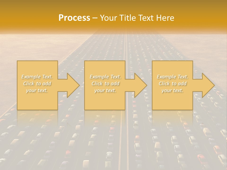 A Highway With A Lot Of Cars In The Middle Of It PowerPoint Template