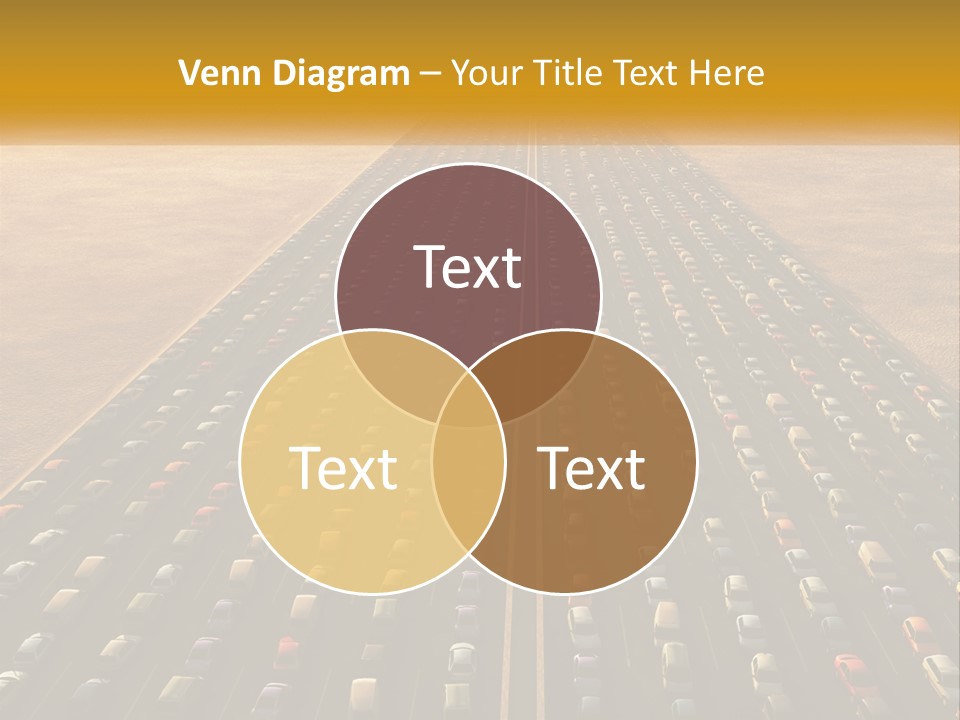 A Highway With A Lot Of Cars In The Middle Of It PowerPoint Template