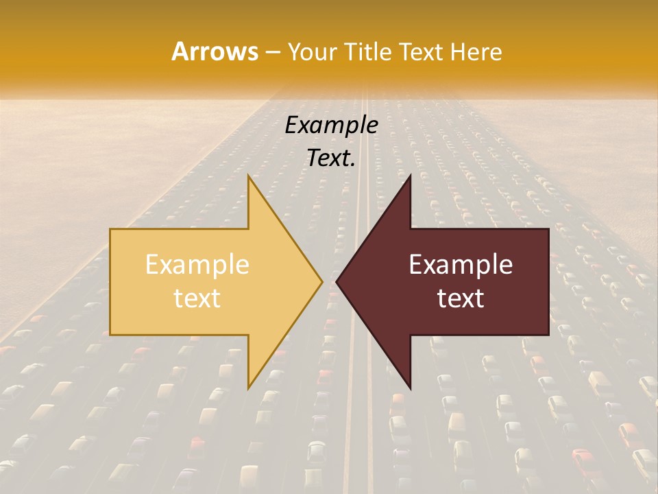 A Highway With A Lot Of Cars In The Middle Of It PowerPoint Template