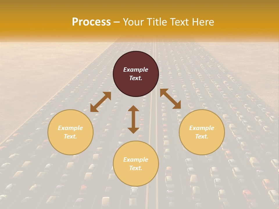 A Highway With A Lot Of Cars In The Middle Of It PowerPoint Template