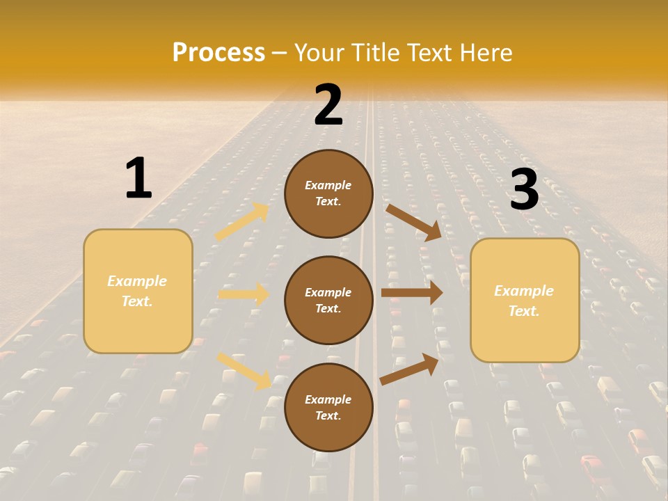 A Highway With A Lot Of Cars In The Middle Of It PowerPoint Template