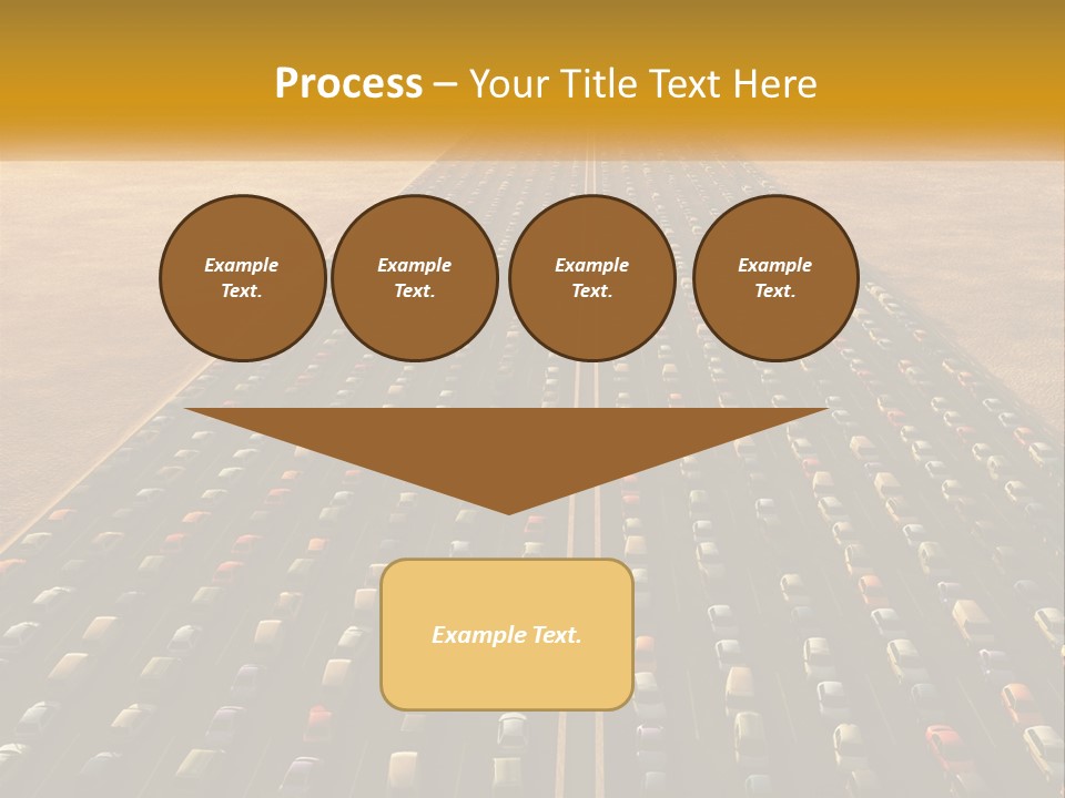 A Highway With A Lot Of Cars In The Middle Of It PowerPoint Template