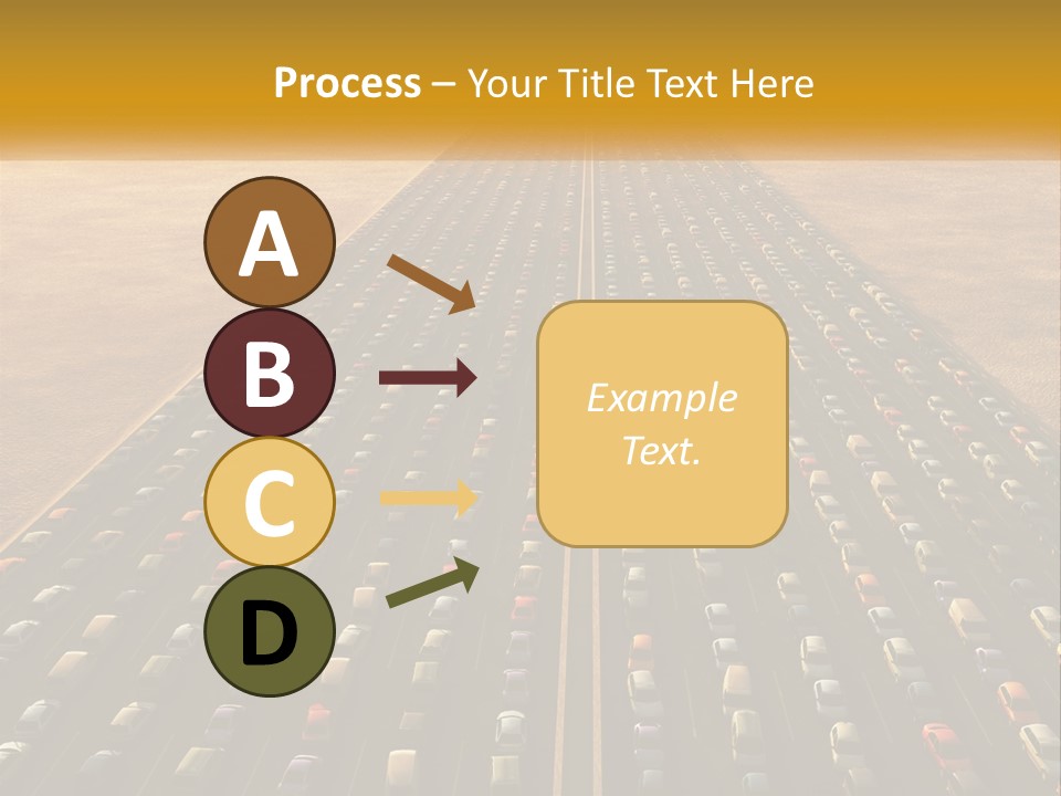 A Highway With A Lot Of Cars In The Middle Of It PowerPoint Template