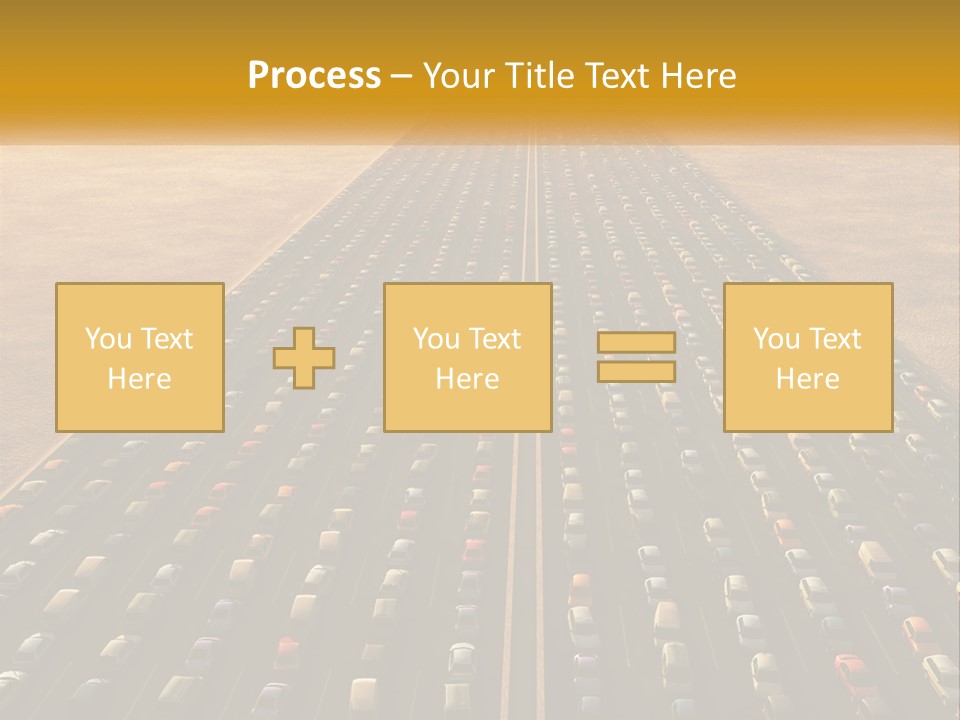 A Highway With A Lot Of Cars In The Middle Of It PowerPoint Template