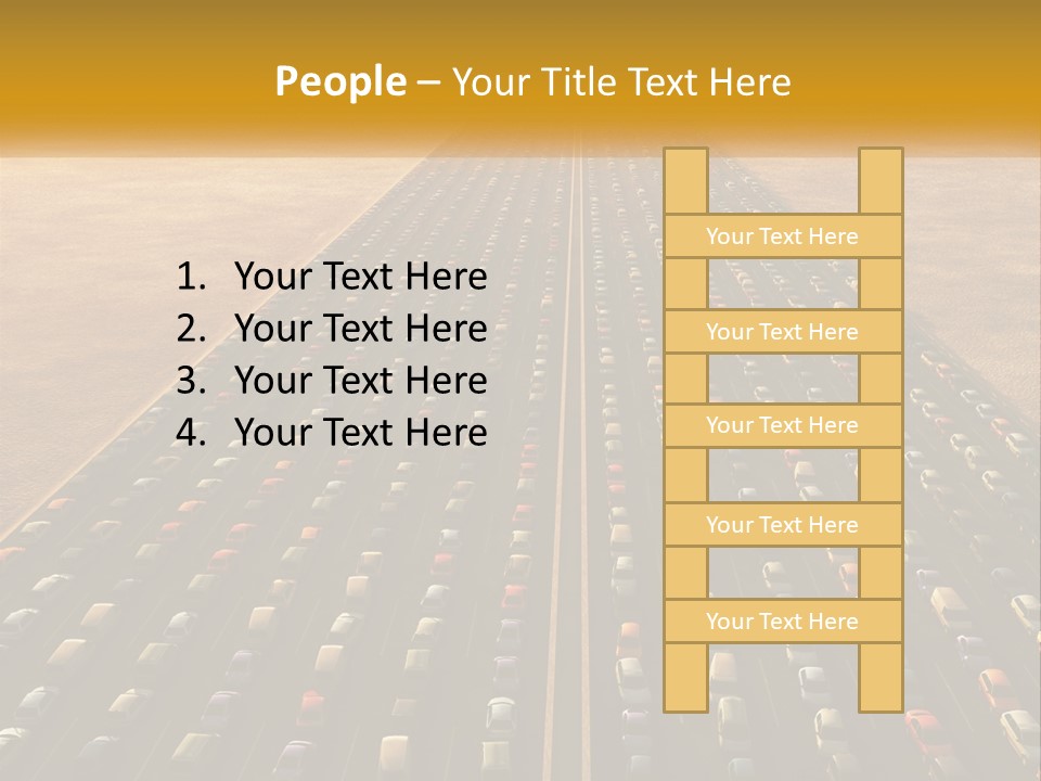 A Highway With A Lot Of Cars In The Middle Of It PowerPoint Template
