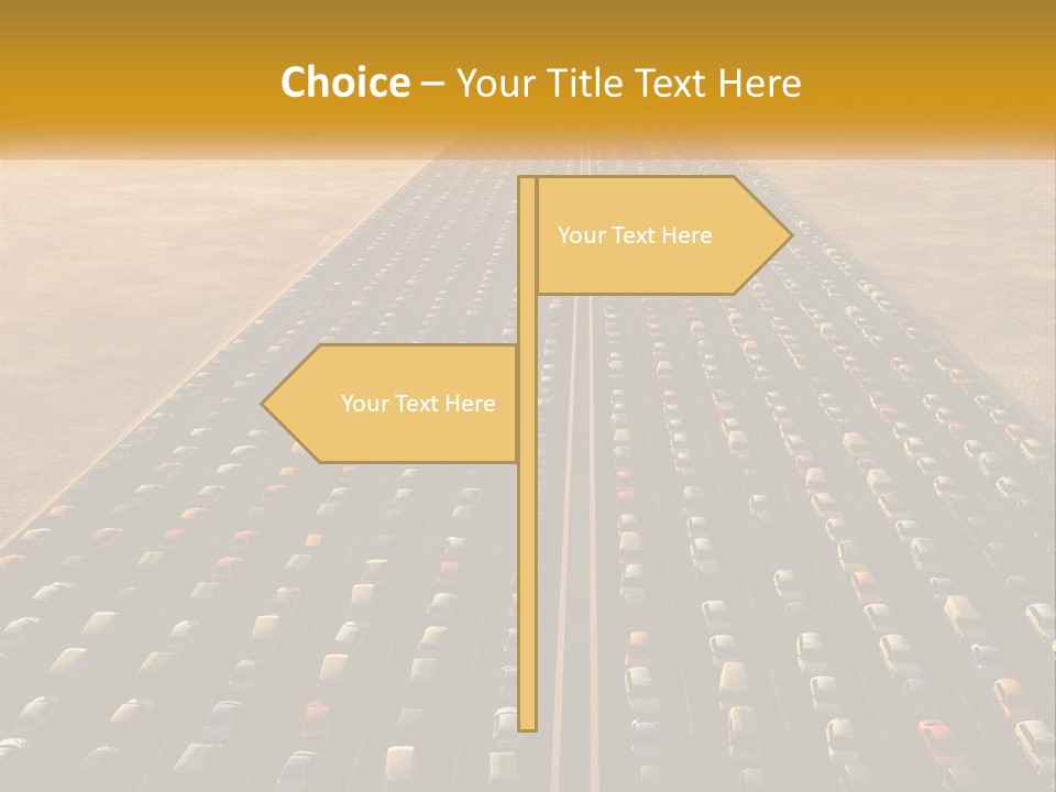 A Highway With A Lot Of Cars In The Middle Of It PowerPoint Template