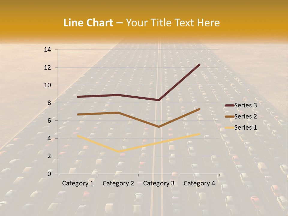 A Highway With A Lot Of Cars In The Middle Of It PowerPoint Template
