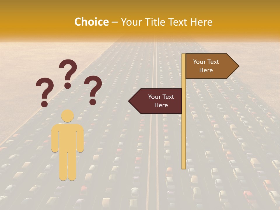A Highway With A Lot Of Cars In The Middle Of It PowerPoint Template