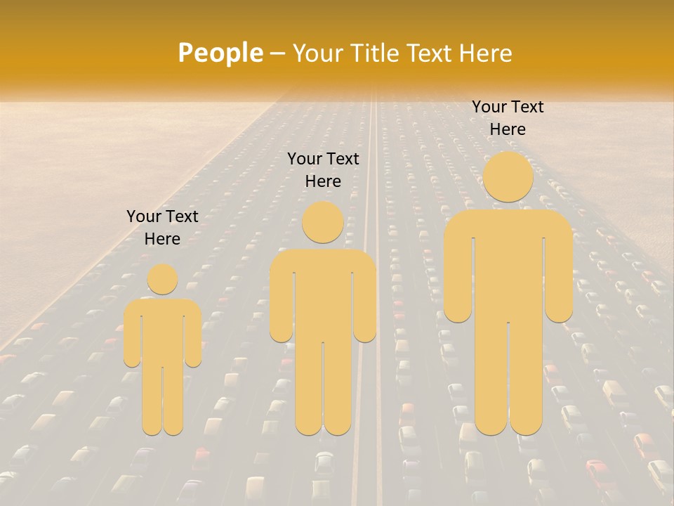 A Highway With A Lot Of Cars In The Middle Of It PowerPoint Template