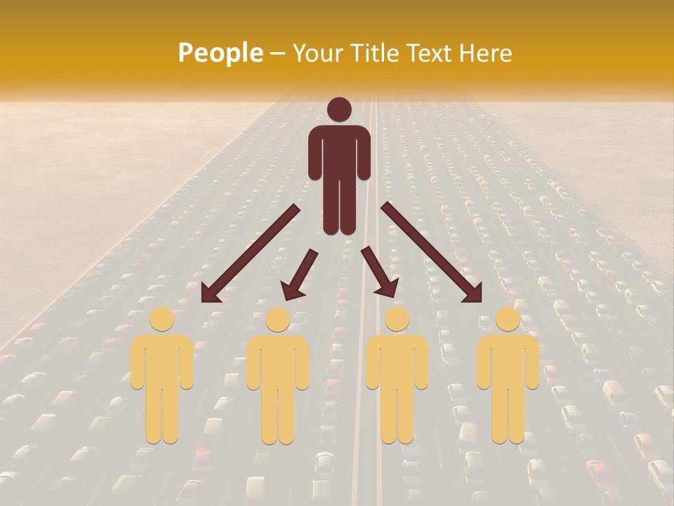 A Highway With A Lot Of Cars In The Middle Of It PowerPoint Template