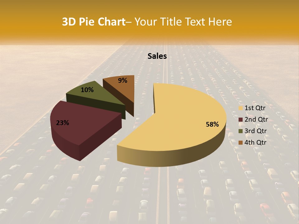 A Highway With A Lot Of Cars In The Middle Of It PowerPoint Template