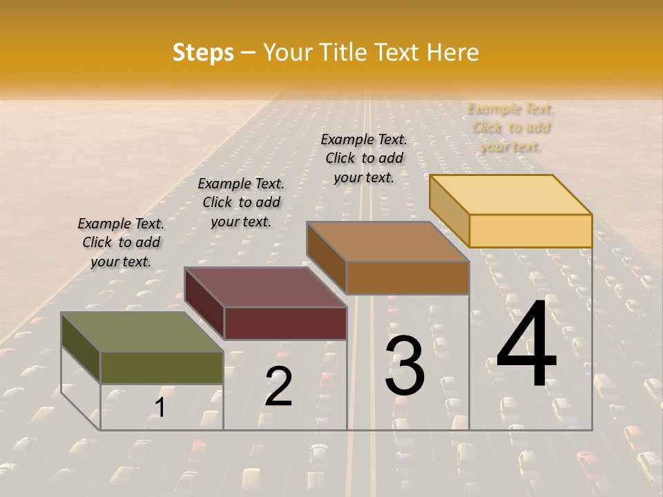 A Highway With A Lot Of Cars In The Middle Of It PowerPoint Template