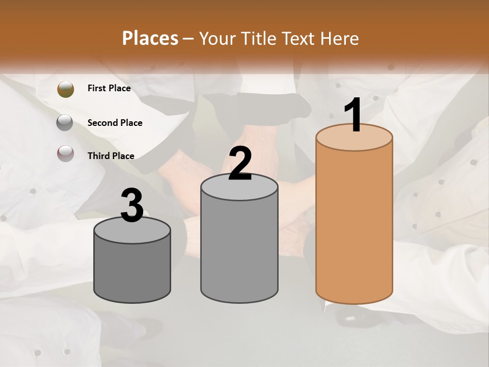 A Group Of Chefs Putting Their Hands Together PowerPoint Template