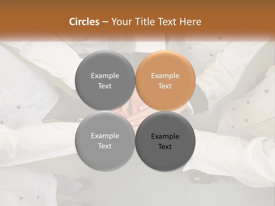 A Group Of Chefs Putting Their Hands Together PowerPoint Template