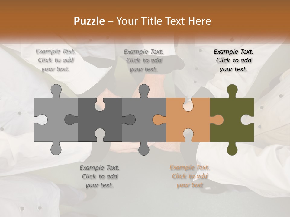 A Group Of Chefs Putting Their Hands Together PowerPoint Template