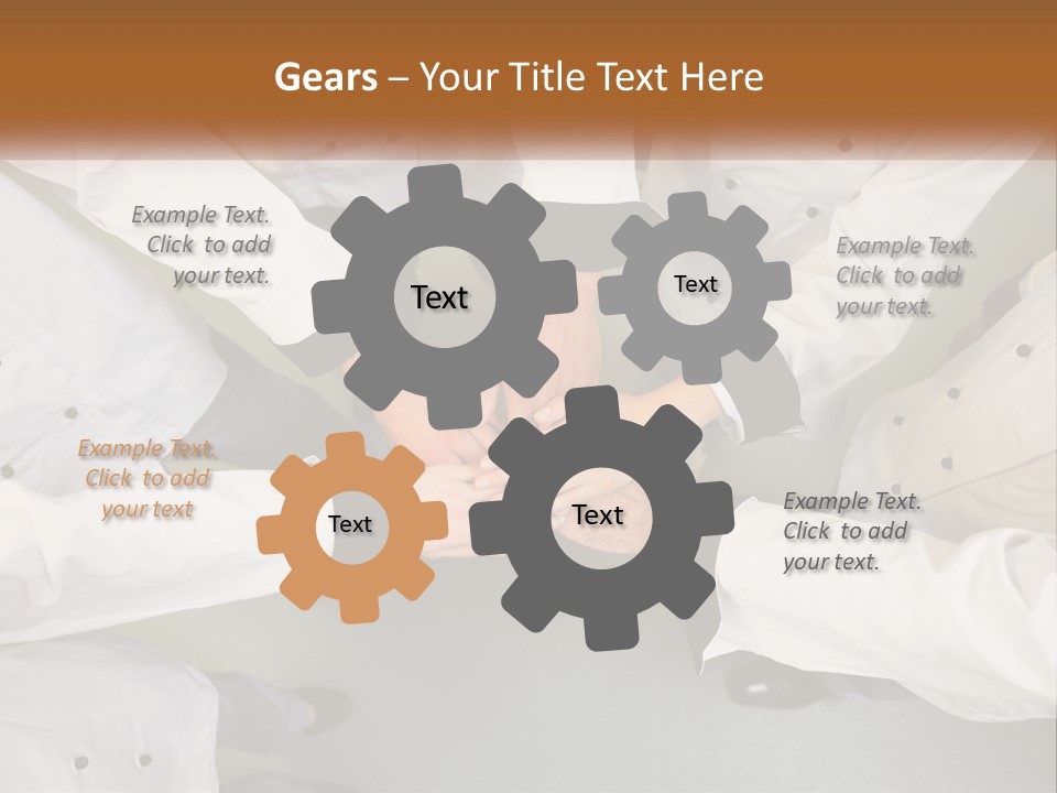 A Group Of Chefs Putting Their Hands Together PowerPoint Template