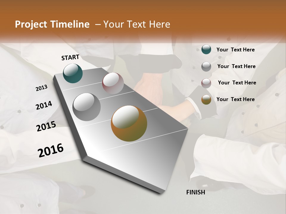 A Group Of Chefs Putting Their Hands Together PowerPoint Template