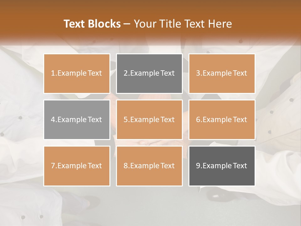 A Group Of Chefs Putting Their Hands Together PowerPoint Template