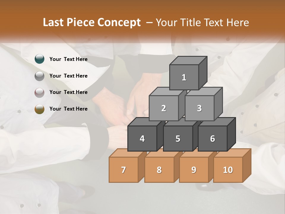 A Group Of Chefs Putting Their Hands Together PowerPoint Template