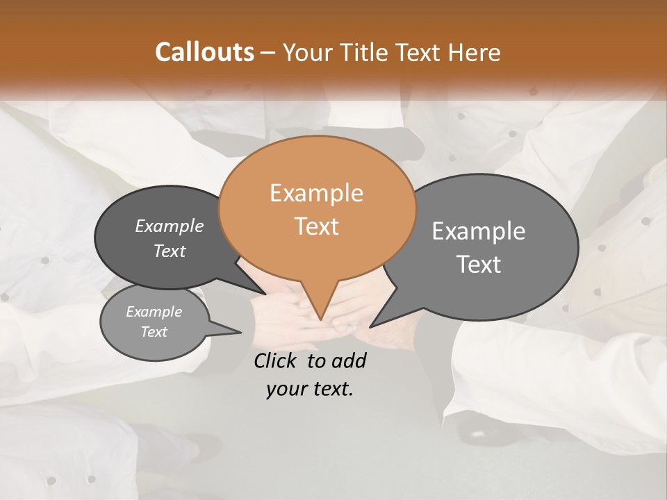 A Group Of Chefs Putting Their Hands Together PowerPoint Template