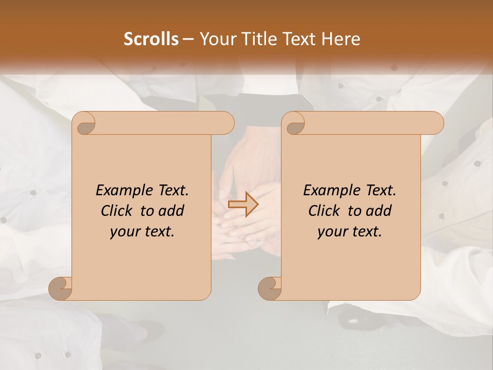 A Group Of Chefs Putting Their Hands Together PowerPoint Template