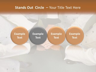 A Group Of Chefs Putting Their Hands Together PowerPoint Template