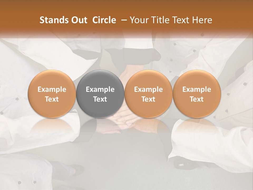 A Group Of Chefs Putting Their Hands Together PowerPoint Template