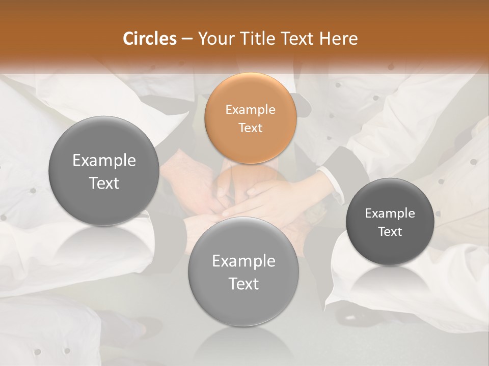 A Group Of Chefs Putting Their Hands Together PowerPoint Template