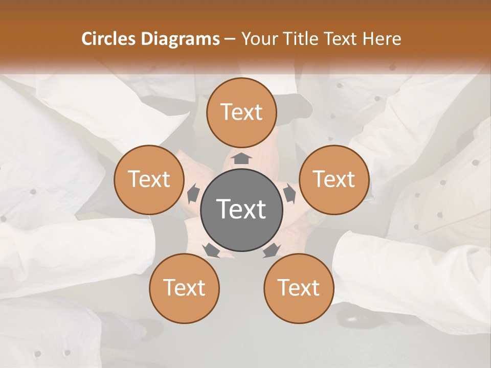 A Group Of Chefs Putting Their Hands Together PowerPoint Template