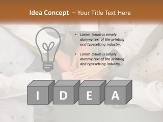 A Group Of Chefs Putting Their Hands Together PowerPoint Template
