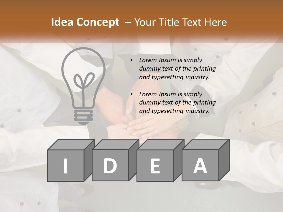 A Group Of Chefs Putting Their Hands Together PowerPoint Template