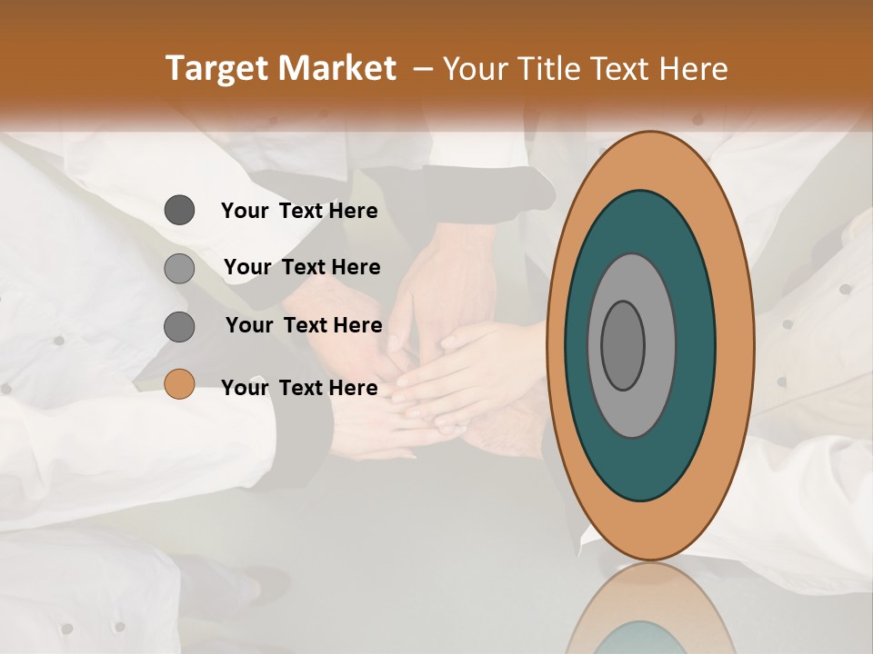 A Group Of Chefs Putting Their Hands Together PowerPoint Template