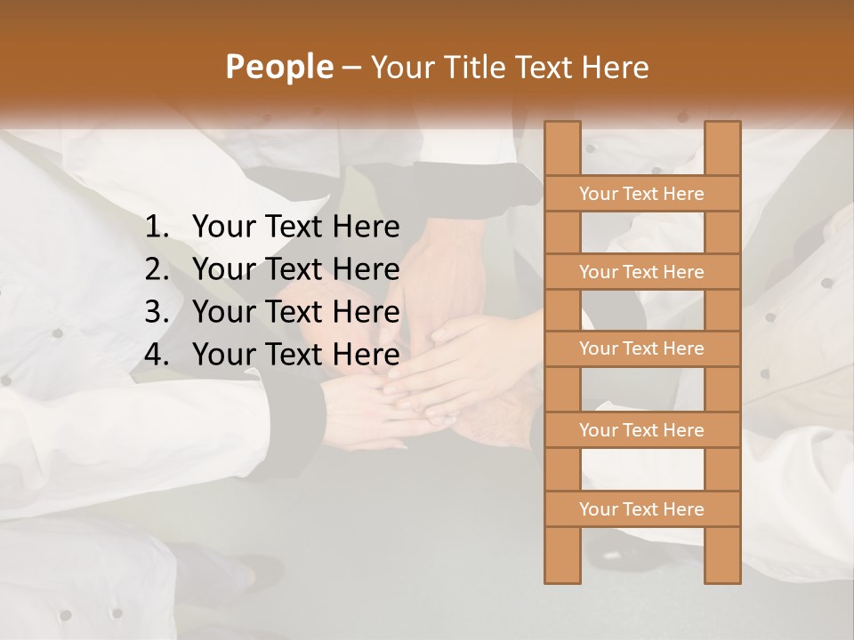A Group Of Chefs Putting Their Hands Together PowerPoint Template