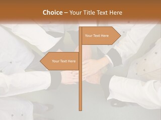 A Group Of Chefs Putting Their Hands Together PowerPoint Template