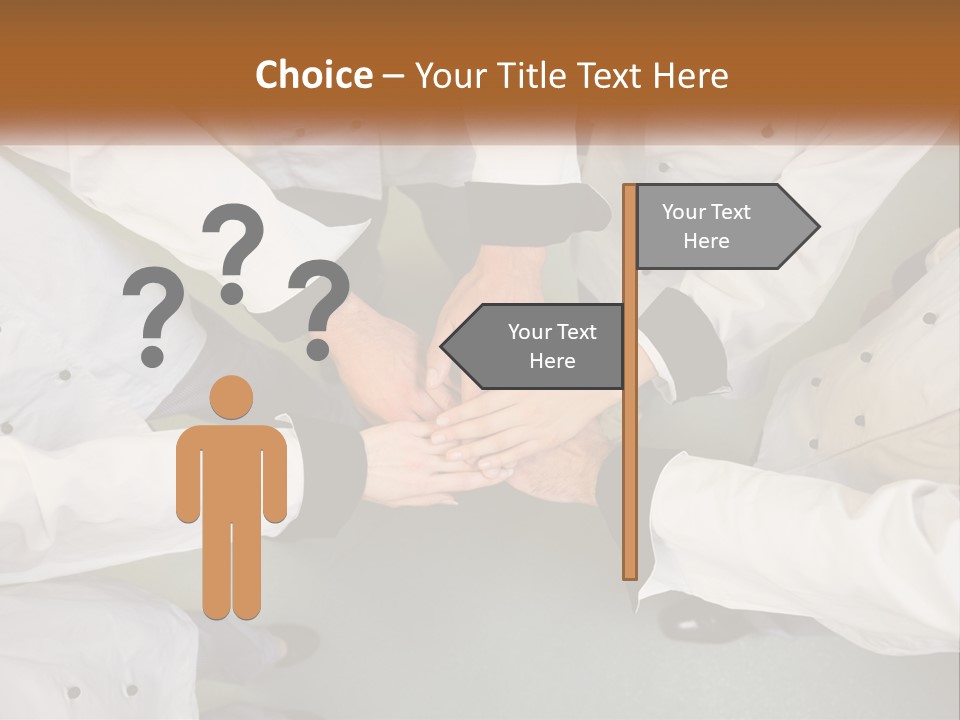A Group Of Chefs Putting Their Hands Together PowerPoint Template