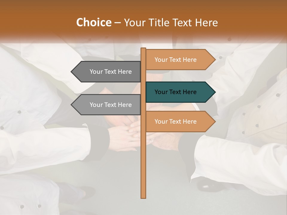 A Group Of Chefs Putting Their Hands Together PowerPoint Template