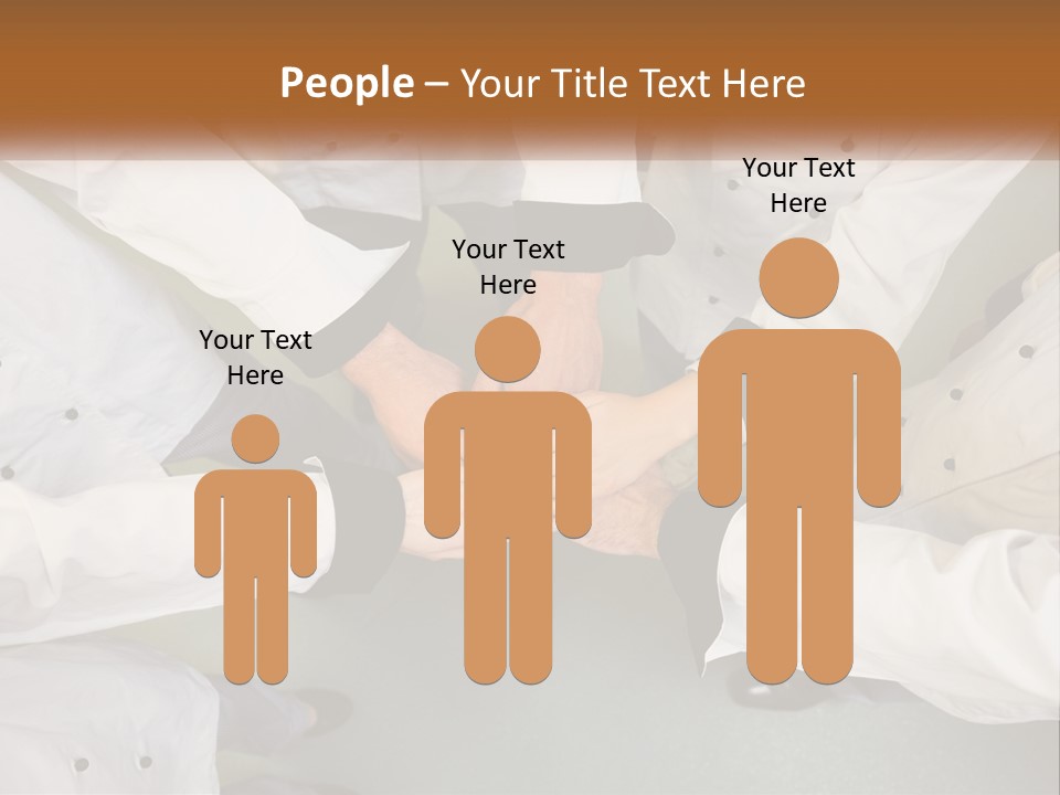 A Group Of Chefs Putting Their Hands Together PowerPoint Template
