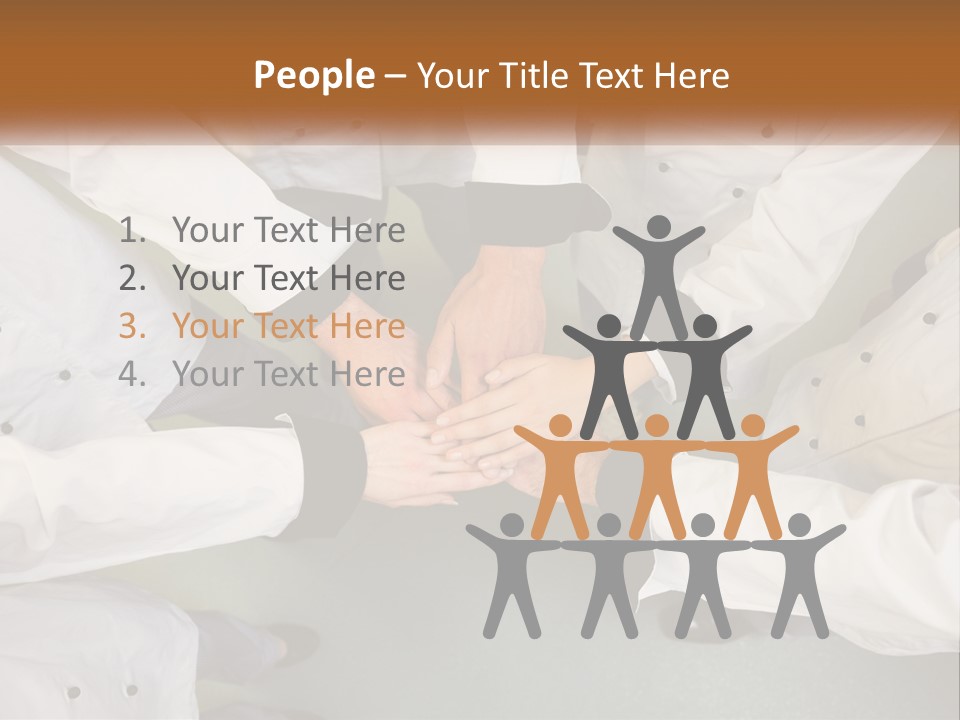 A Group Of Chefs Putting Their Hands Together PowerPoint Template